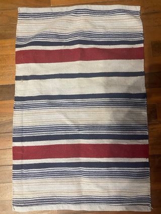 Alfombra de tela con rayas