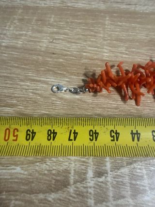 Collana corallo frange arancione rosso
