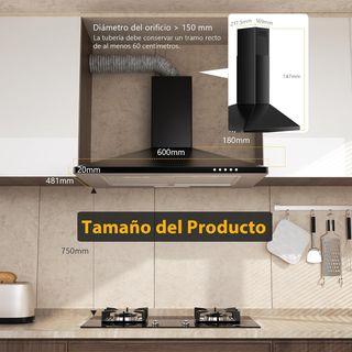 Campana Extractora Karinear Negra 60cm A++