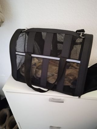 Transportín tela rígido con mantita