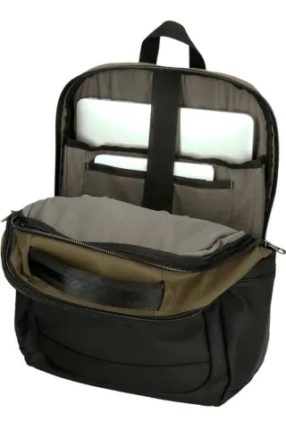 Mochila Pepe Jeans Negra y Verde Oliva