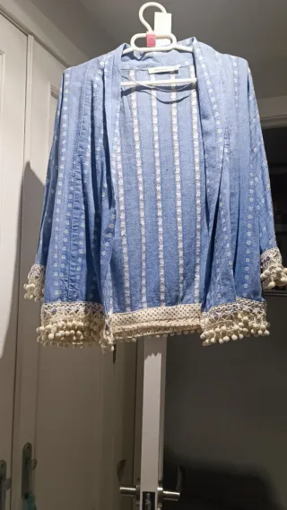 Chaqueta Lamorena azul y blanca talla S