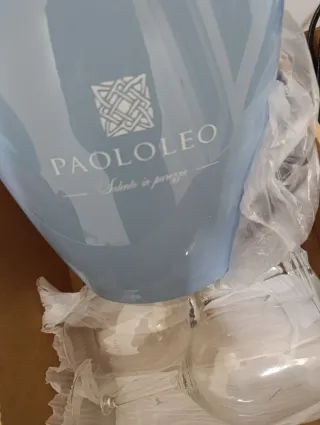 Calice San Marzano in vetro e suaglasss azzurro