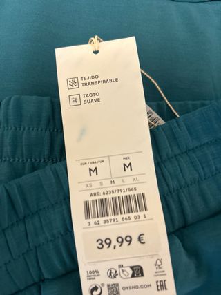 Conjunto Oysho Teal Sudadera y Pantalón