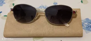 Occhiali da sole vintage Four eyes argento e marro