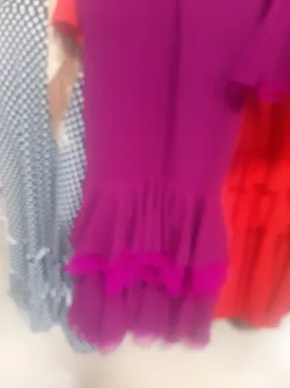 Vestido Flamenca Morado y Rojo