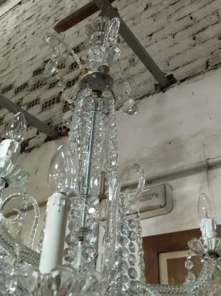 Lámpara araña cristal antigua