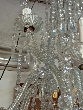 Lámpara araña cristal antigua