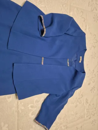Traje chaqueta azul señora