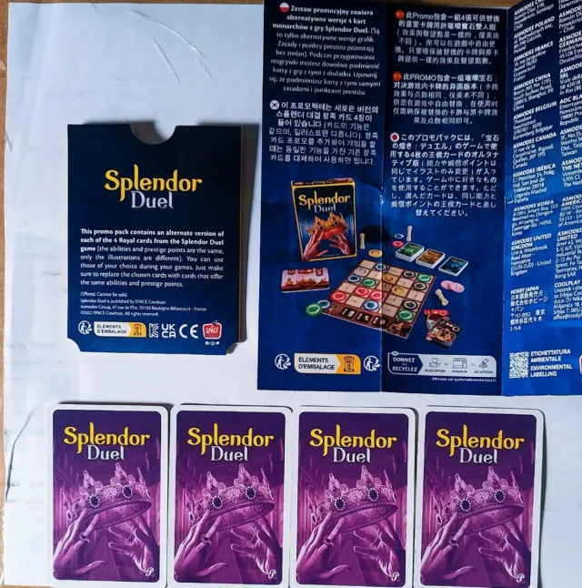 Promo cartas arte alternativo Splendor Duel