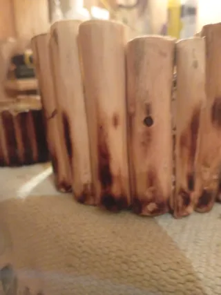 Lámpara Rústica Herradura Madera