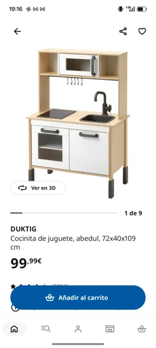 Cocinita Ikea de juguete DUKTIG Ikea
