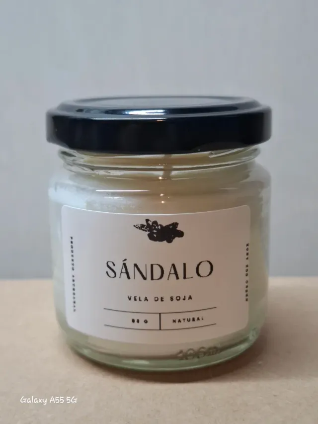 Vela aromática de soja sándalo