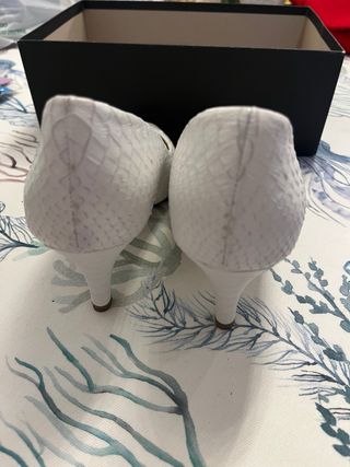 Zapatos Lodi Novia Piel Blancos Talla 38