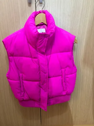 Chaleco rosa acolchado