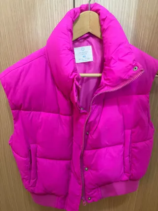 Chaleco rosa acolchado