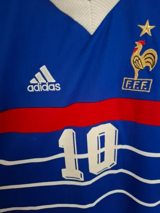 Camiseta Francia 1998 Adidas #10 Zidane Talla L