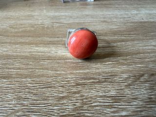 Anello Corallo Grande Argento 925