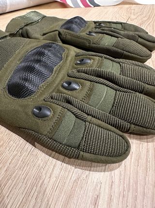 Guantes Tácticos Reforzados Verde Militar
