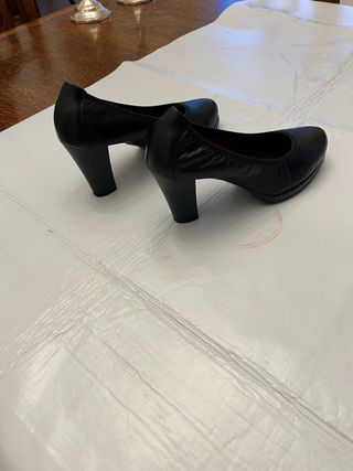 Zapatos Ralla Piel Negros Talla 38