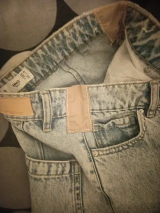 Jeans arreglados mujer talla 37, tiro alto