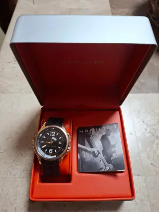Reloj Hamilton Khaki Automático Dorado Negro