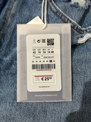Pantalón corto vaquero Pull&Bear mujer Talla XL