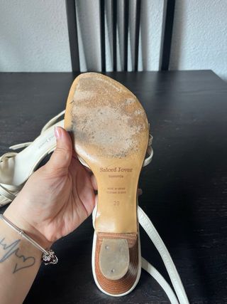 Sandalias Salord Jover Blancas Talla 39