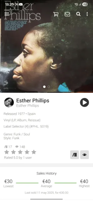 Vinilo Esther Phillips - R&B/Soul