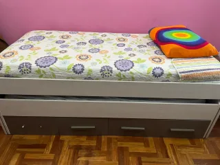 Cama nido con 2 cajones 198x98