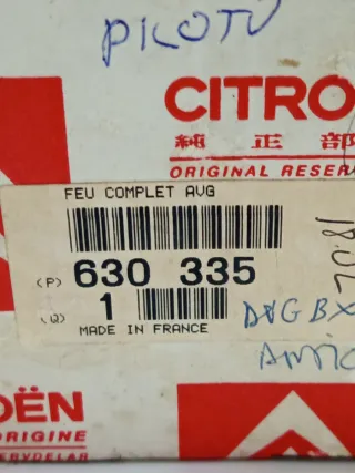 Intermitente Naranja Citroen BX Izquierdo