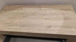 Mueble recibidor madera y blanco