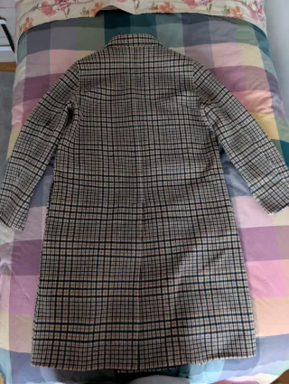 Abrigo OUI cuadros negro y marrón