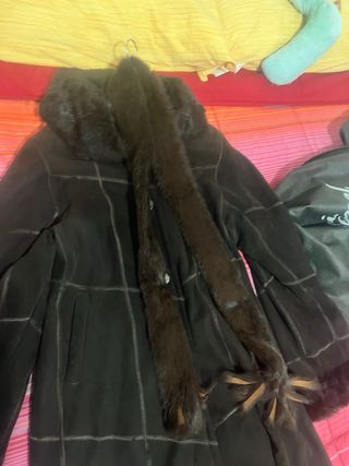 Pelliccia vera lapin marrone taglia 44