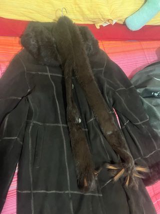 Pelliccia vera lapin marrone taglia 44
