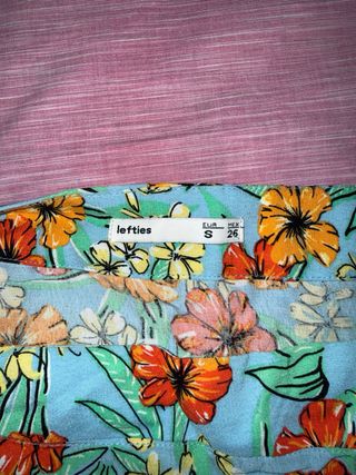 Falda pantalón mini flores volantes Talla S
