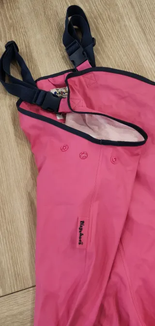 Pantalón impermeable infantil rosa