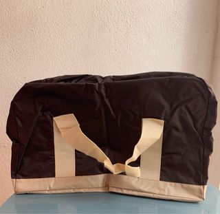 Bolso marrón y beige