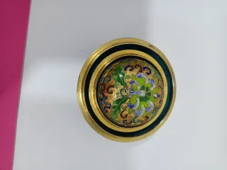 Conjunto cloisonné vintage decorativo