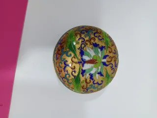 Conjunto cloisonné vintage decorativo