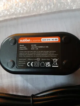 Alimentación Subtel Cámara Canon eos. Nueva.