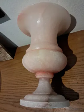 Jarrón de alabastro rosa
