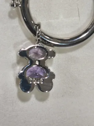 Collar Tous Oso Morado y plateado