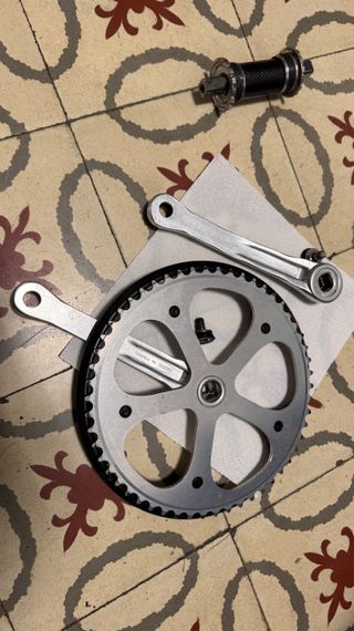 Brompton Plato y Eje de Pedalier Cuadradillo