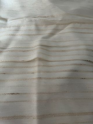 Tende a righe oro e bianche leggere