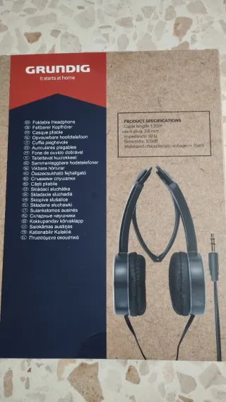 Auriculares Grundig Plegables NUEVOS talla pequeña
