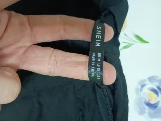 Body Shein Negro Corsé Manga Larga