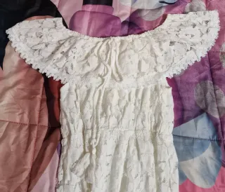 Abito donna pizzo bianco taglia unica