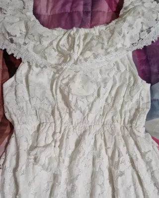 Abito donna pizzo bianco taglia unica