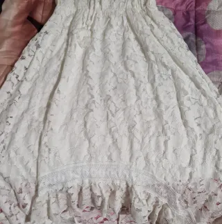 Abito donna pizzo bianco taglia unica